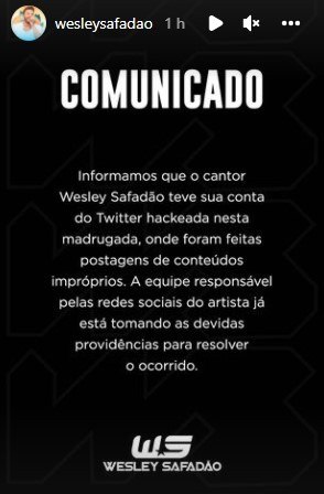 Comunicado de Wesley Safadão
