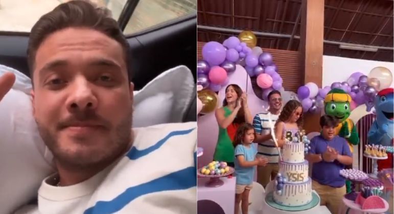 No último dia 14, ele chegou a comemorar o aniversário de 8 anos da filha, Ysys, ao lado da família. Um dos convidados flagrou o momento em que Thyane estava fazendo um curativo nas costas do artista