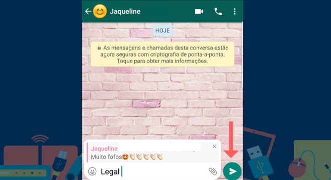 A janela da conversa com o contato serÃ¡ aberta jÃ¡ com a mensagem pronta para ser respondida. Depois Ã© sÃ³ digitar e enviarLeia tambÃ©m:Â Engenheiro da Nasa cria bomba de glitter contra ladrÃµes de encomenda