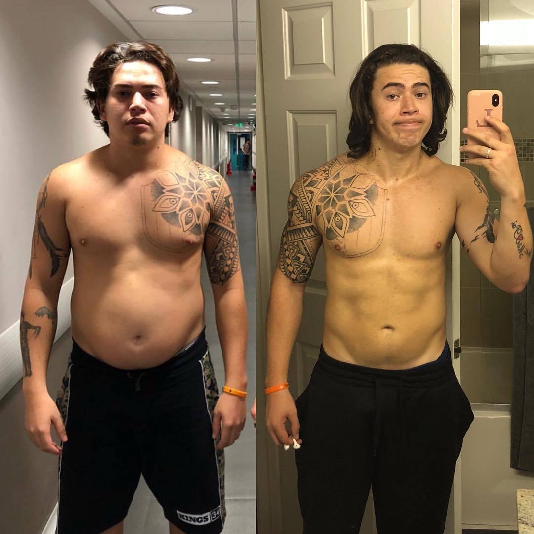 Whindersson mostra antes e depois de perder 28 kg e ...