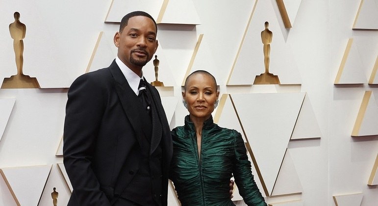 Jada e Will Smith, na premiação do Oscar 2022
