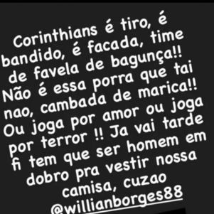 Esta foi a ameaça de Rafael. Willian procurou a polícia ontem. Hoje, veio a prisão