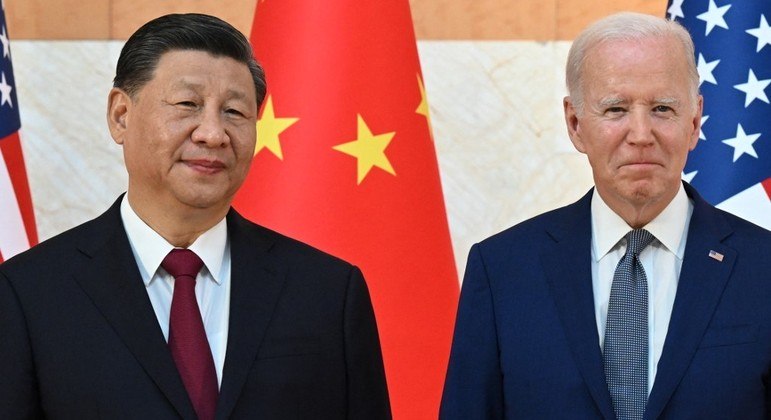 Presidente da China, Xi Jiping, e o presidente dos EUA, Joe Biden
