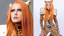 Xuxa Meneghel ousa no visual e aparece com fantasia de tigresa e peruca ruiva 