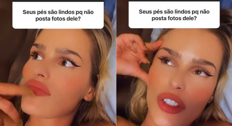 Yasmin Brunet brincou após receber elogios dos pés: 'Cogitando vender fotos'