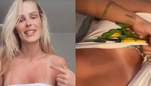Yasmin Brunet exibe marca de biquíni e brinca: 'Alerta de um quase nude'