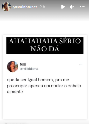 Meme postado por Yasmin  