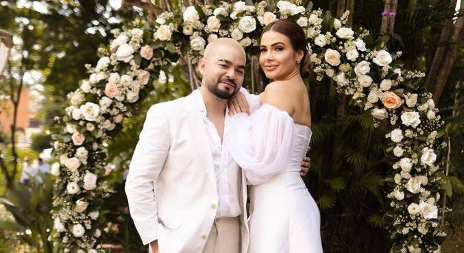Yudi Tamashiro e a cantora Mila se casaram em São Paulo