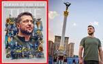 A revista Time nomeou o presidente da Ucrânia, Volodmir Zelenski, a 'Pessoa do Ano' de 2022 na última quarta-feira (7). Segundo a publicação, ele inspirou os ucranianos e ganhou elogios globais por sua coragem em resistir à invasão devastadora da Rússia. 'Se a batalha pela Ucrânia enche de esperança ou de medo, Volodmir Zelenski arrebatou o mundo de uma forma que não víamos há décadas', escreveu Edward Felsenthal, editor da Time, para quem a decisão deste ano 'nunca esteve tão clara'.