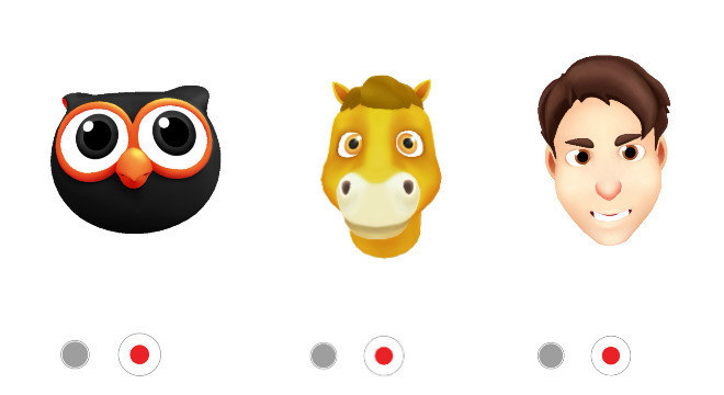 Zenimoji são as animações que reproduzem as expressões do rosto do usuário