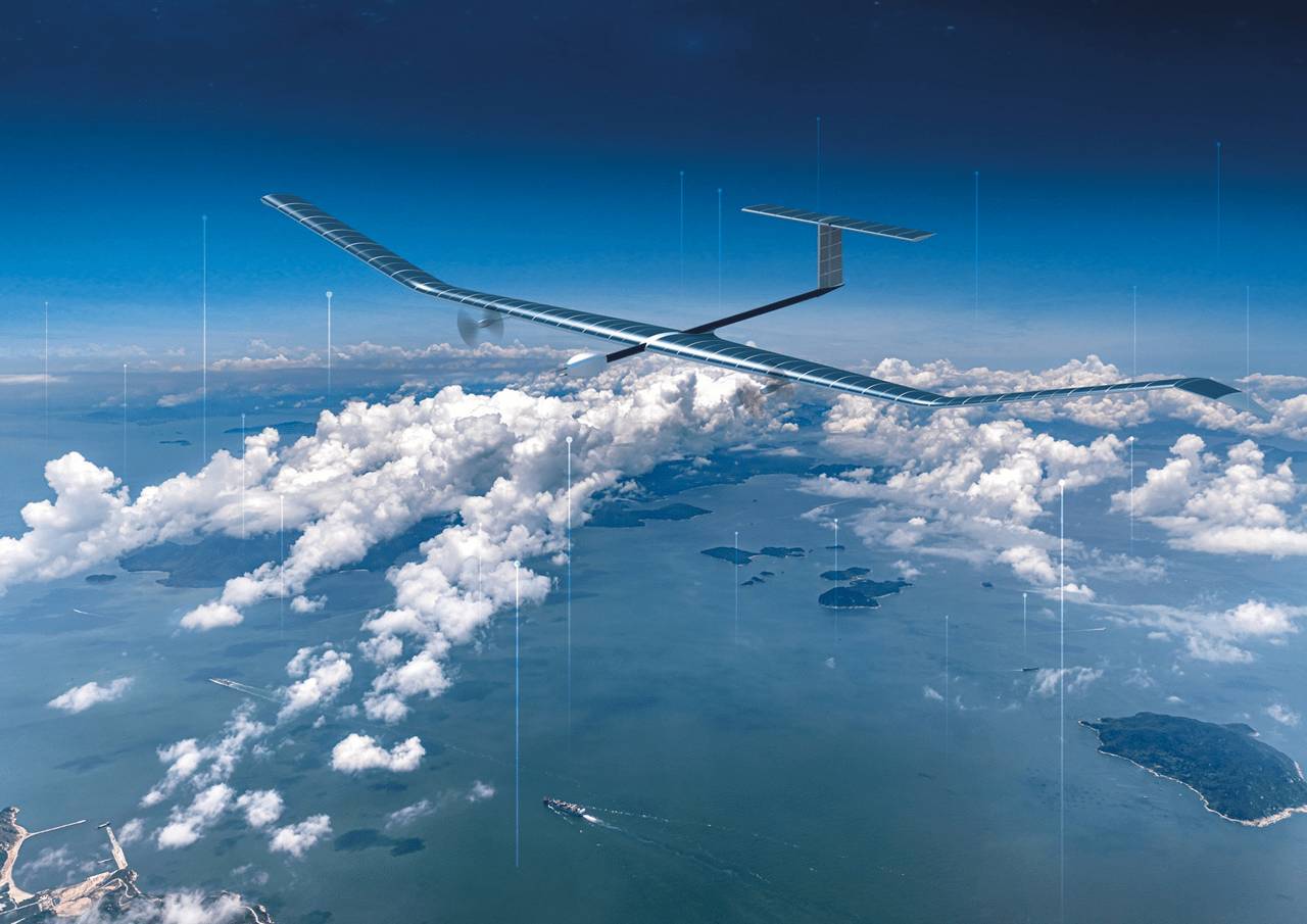Zephyr, da Airbus: conectividade em plataforma de alta altitude