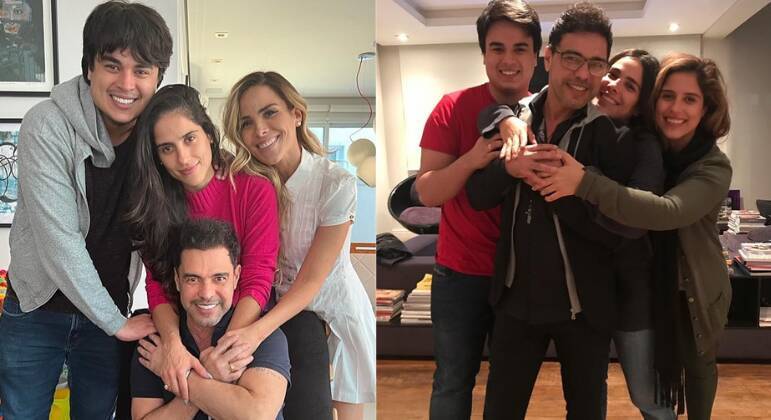 Zezé Di Camargo com os filhos 