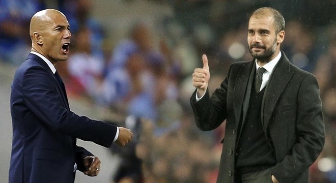 Zizou Zidane e Pep Guardiola