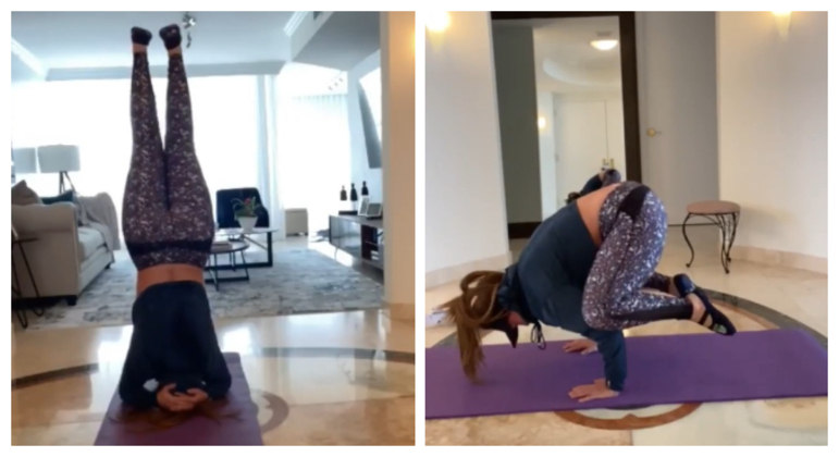 Zilu já fez aulas de ioga e mostrou um pouco do que aprendeu sobre a modalidade em vídeo postado no InstagramBiquíni e vestidos colados são acessórios favoritos de Zilu Godoi