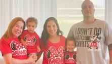 Zilu Camargo combina look da Disney com a filha, os netos e o genro: 'Dias de amor'