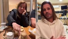 Zilu Godoi, mãe de Wanessa, prova comidas veganas com Dado Dolabella