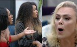 Janielle Nogueira e Natália Deodato indicaram Ana Paula
Almeida. Na justificativa, as Donas da Mansão citaram problemas pessoais com a ex-Paquita
e o vídeo que tiveram direito de assistir por escolha do público. O que ninguém
esperava era que o trio entraria em uma baita treta que foi ficando pior a cada
defesa. Mesmo após a votação em uma das Donas começar, elas continuaram
a discutir e em pouco tempo toda a Mansão estava envolvida