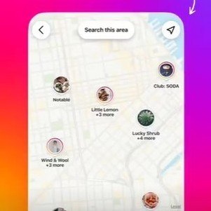 Experiência de Mapas no Instagram
